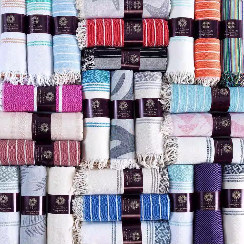 Kafthan KAFTHAN Textile Multicolor Turkish Cotton Mystery Pack Bath and Beach Towels (Set of 10)