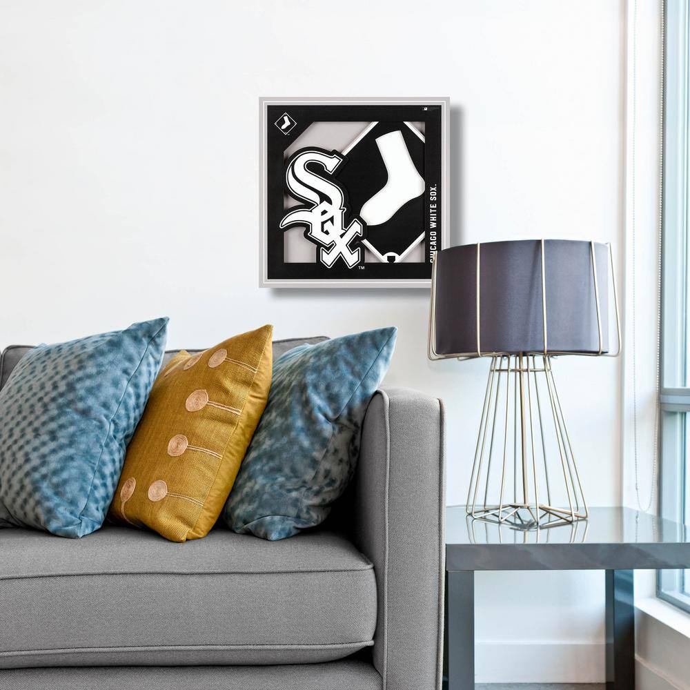 None MLB Chicago White Sox 3D Logo Series Wall Art - 12x12
