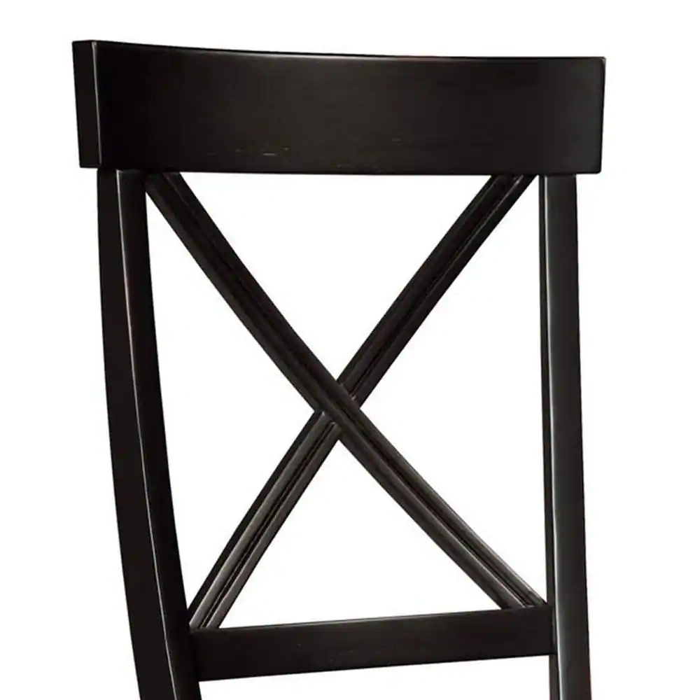 HOMESTYLES Black Dining Chairs (Set of 2)
