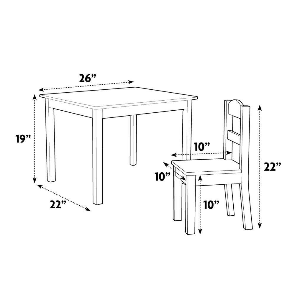 Humble Crew Espresso Collection 5-Piece Espresso Table and Chair Set