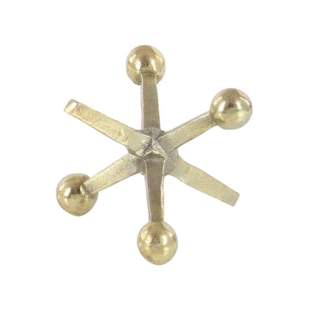 Litton Lane Gold Aluminum Jack Sculpture (Set of 2)