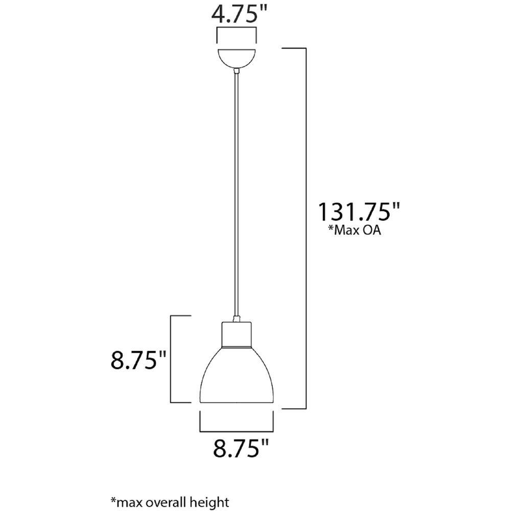 Maxim Lighting Cora 1-Light Black/Gold Pendant