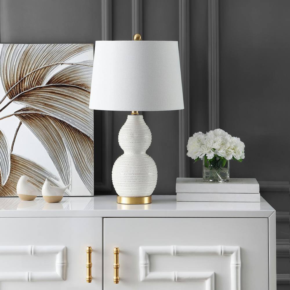 SAFAVIEH Darsa 25.5 in. White Table Lamp