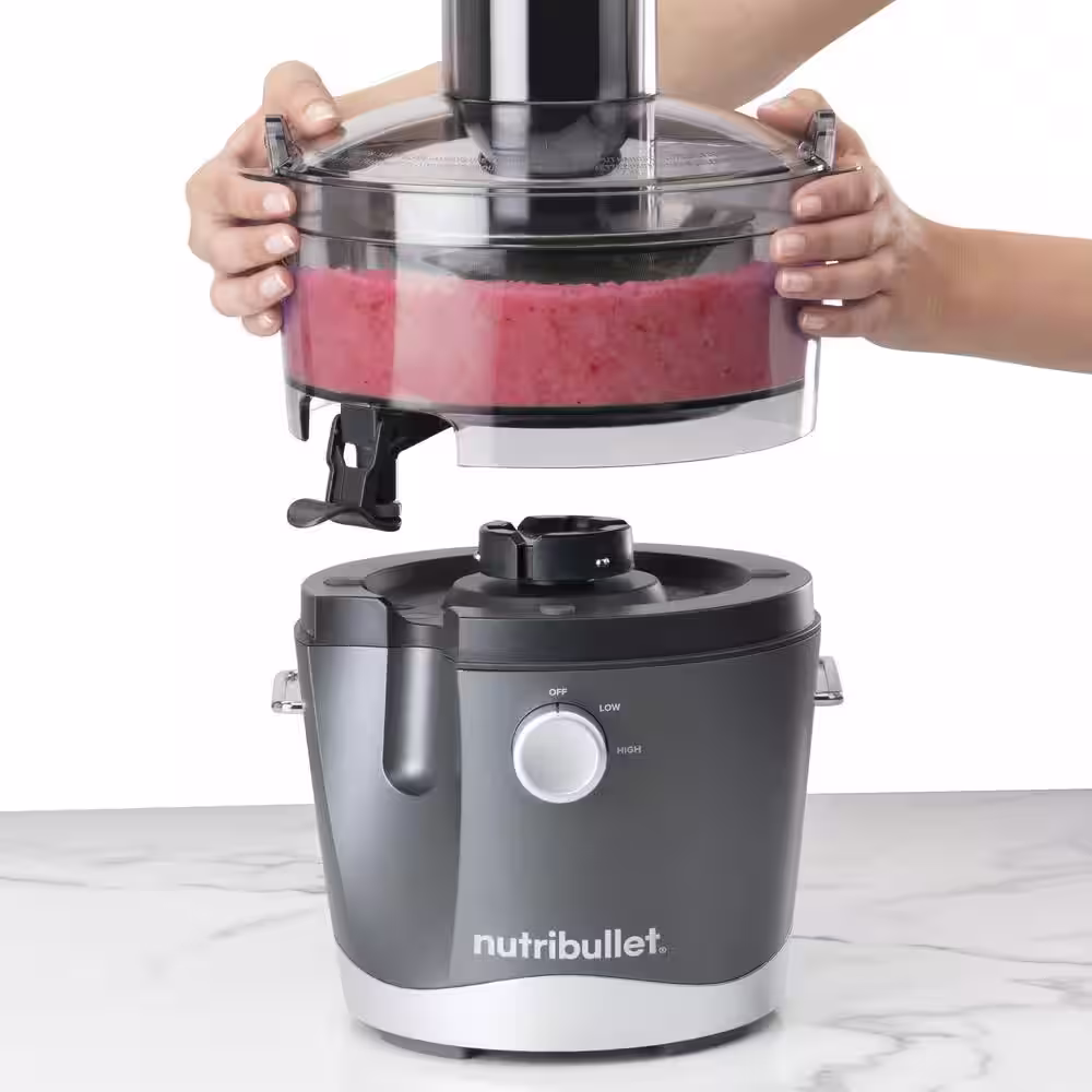 NutriBullet 800 W 50.7 oz. Stainless Steel Juicer with 27 oz. Pitcher