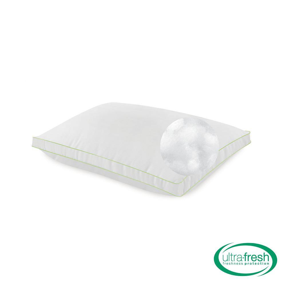 SensorPEDIC Ultra-Fresh Luxury Gusseted Antimicrobial Medium Polyester Pillow Set of 2