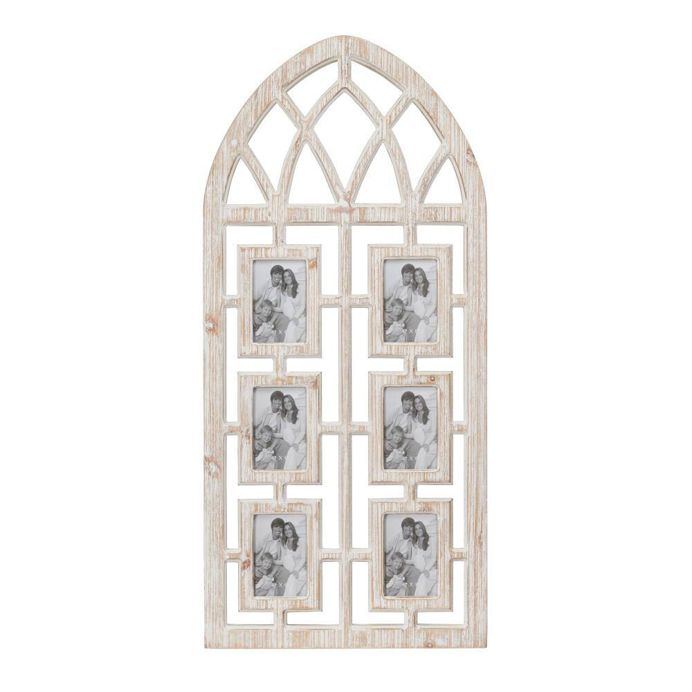 None Light Brown Wood Vintage Wall Photo Frame 41 in. x 19 in.
