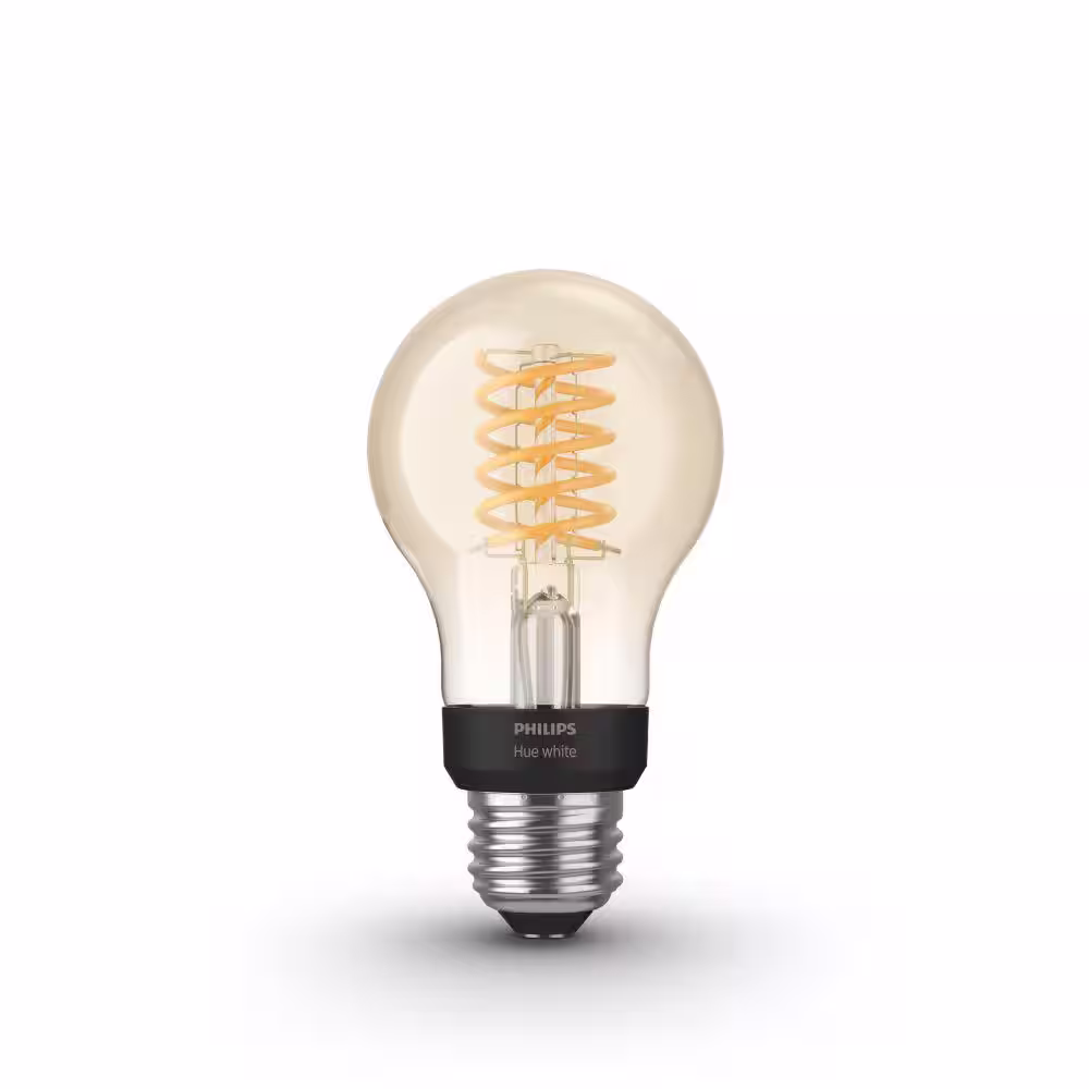 Philips Hue 40-Watt Equivalent A19 Smart LED Vintage Edison Soft White (2700K) with Bluetooth (1-Pack)