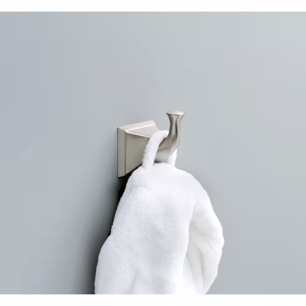 Delta Everly 3-Piece Bath Hardware Set with 3 Towel Hooks in Brushed Nickel