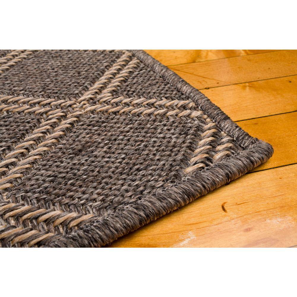 Hampton Bay Santorini Diamond Pebble/Natural 8 ft. x 10 ft. Indoor/Outdoor Patio Area Rug