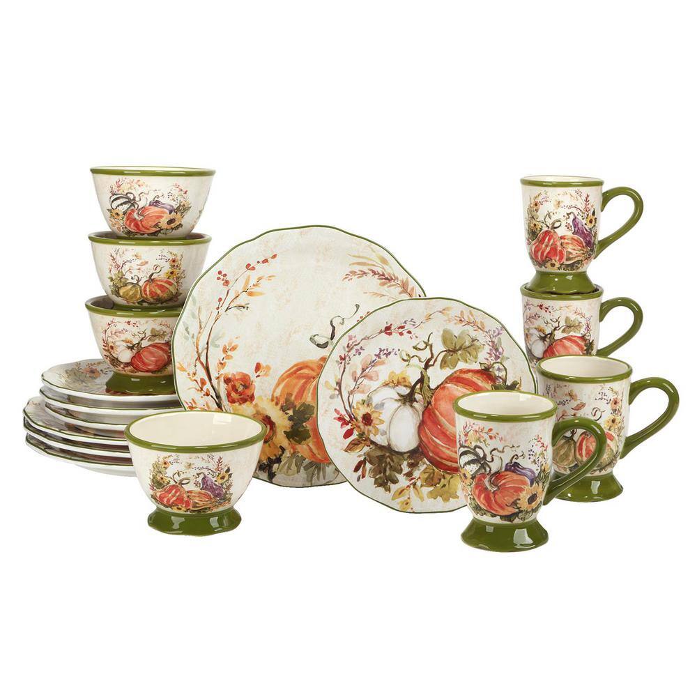 Certified International Harvest Morning 18 fl. oz. Assorted Colors Earthenware Dessert Bowls (Set of 4)